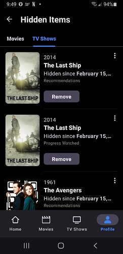 Duplicate Hidden Item Entries