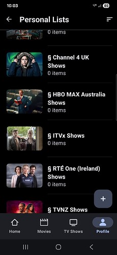 Bad Personal List Item Count - Screen 1