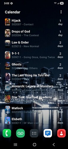 Widget Calendar Screen #1